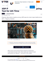 XRP Price Fails to Surpass Major Spring Test for 4th Time