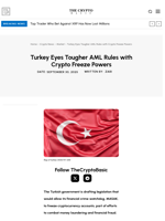 Turkey Eyes Tougher AML Rules with Crypto Freeze Powers