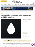 Iran conflict escalates, oil prices surge amid US tensions