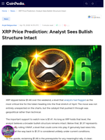 XRP Price Prediction: Analyst Sees Bullish Structure Intact