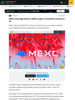 MEXC detects 200% surge in fraud during Q1