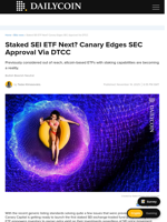 Staked SEI ETF Next? Canary Edges SEC Approval Via DTCC - DailyCoin