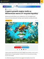 Wintermute Says Crypto Liquidity Is ‘Recycling’ as Inflows Stall