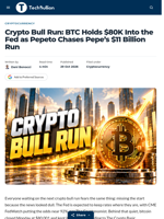 Crypto Bull Run: BTC Holds $80K Into the Fed as Pepeto Chases Pepe's $11 Billion Run - TechBullion