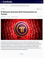 Pi Network Activates DeFi Infrastructure on Testnet
