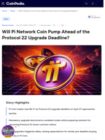 Will Pi Network Coin Pump Ahead of the Protocol 22 Upgrade?