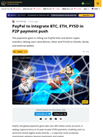 PayPal Adds Crypto to Peer-to-Peer Payments