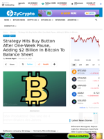 Strategy Hits Buy Button After One-Week Pause, Adding $2 Billion In Bitcoin To Balance Sheet ⋆ ZyCrypto