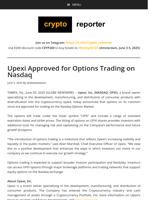 Upexi Approved for Options Trading on Nasdaq