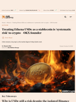 Treating Ethena USDe as a stablecoin is ‘systematic risk’ to crypto - OKX founder - AMBCrypto