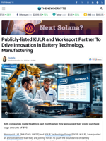 Publicly-listed KULR and Worksport Partner To Drive Innovation in Battery Technology, Manufacturing - TheNewsCrypto