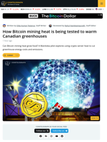 How Bitcoin Mining Waste Heat Is Being Used to Warm Canadian Greenhouses