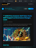 ** AAVE Price Analysis: DeFi Token Tests $297 Support as Governance Changes Loom - Blockchain.News