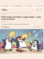 PENGU holders hit 868K as supply shrinks - Is this a sign of caution? - AMBCrypto
