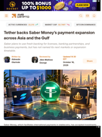 Tether backs Saber Money’s payment expansion across Asia and the Gulf - AMBCrypto
