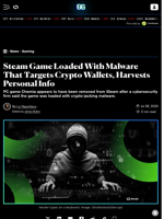 Steam Game Loaded With Malware That Targets Crypto Wallets, Harvests Personal Info - Decrypt