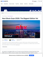 Next Block Expo 2026 Heads to Warsaw for Its Biggest Edition