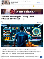 Citadel to Boost Crypto Trading Under Anticipated SEC Rulebook