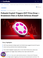 Polkadot Exploit Triggers DOT Price Drop—Breakdown Risk or Bullish Defense Ahead?