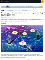 Anchorage Launches Settlement Network for Institutional Crypto Trading