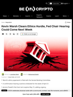 Trump’s Fed Chair Pick Kevin Warsh Clears Major Hurdle