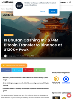 Is Bhutan Cashing In? $74M Bitcoin Transfer to Binance at $120K+ Peak | Live Bitcoin News