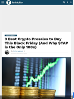 3 Best Crypto Presales to Buy This Black Friday (And Why $TAP is the Only 100x) - TechBullion