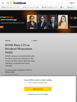 BONK Extends Gains to $0.00001332 With 82% Volume Surge Confirming Breakout Pattern