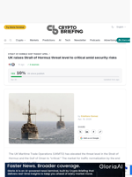 UK raises Strait of Hormuz threat level to critical amid security risks