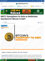 WBTC Strengthens its Role as Multichain Standard for Bitcoin in DeFi - TheNewsCrypto