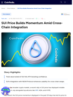 SUI Price Builds Momentum Amid Cross-Chain Integration