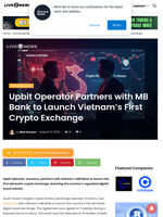 Upbit Operator Partners with MB Bank to Launch Vietnam’s First Crypto Exchange | Live Bitcoin News
