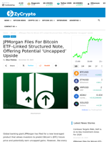 JPMorgan Files For Bitcoin ETF–Linked Structured Note, Offering Potential ‘Uncapped’ Upside ⋆ ZyCrypto