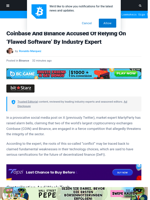 Coinbase And Binance Accused Of Relying On 'Flawed Software' By Industry Expert | Bitcoinist.com