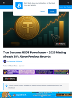 Tron Becomes USDT Powerhouse – 2025 Minting Already 38% Above Previous Records | Bitcoinist.com