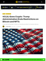 401(k) Goes Crypto: Trump Administration Ends Restrictions on Bitcoin and NFTs