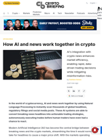 How AI and news work together in crypto