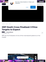 XRP Death Cross Finalized: 3 Price Targets to Expect - U.Today
