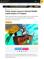 Tether Denies Claims it Abandoned Uruguay Crypto Project