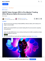 Binance Alpha Listing Drives SKATE Token Price Up by 33%