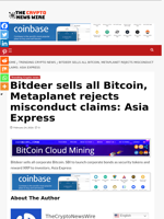Bitdeer sells all Bitcoin, Metaplanet rejects misconduct claims: Asia Express - The Crypto News Wire