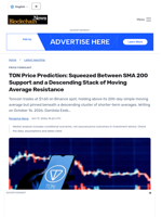 TON Price Prediction: Squeezed Between SMA 200 Support and a Descending Stack of Moving Average Resistance - Blockchain.News
