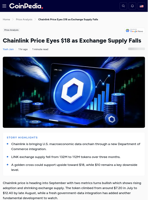 Chainlink Price Eyes $18 as Exchange Supply Falls