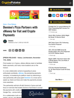 Domino’s Pizza Partners with xMoney for Fiat and Crypto Payments