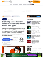 Examining Sanae Takaichi's Landslide Victory and What It Means for Crypto – Crypto News Bitcoin News