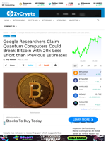 Google Researchers Claim Quantum Computers Could Break Bitcoin with 20x Less Effort than Previous Estimates ⋆ ZyCrypto