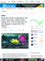 Remittix (RTX) Capitalizes On 100x Forecast, Shiba Slips Down 5%, Can It Recover Or Are Bigger Losses On The Table?