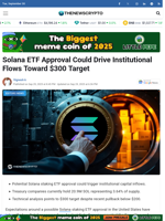 Solana ETF Approval Could Drive Institutional Flows Toward $300 Target