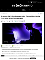 Amazon AWS Apologizes After Quadrillion-Dollar Glitch Terrifies Cloud Users