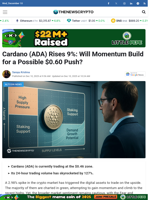 Cardano (ADA) Rises 9%: Will Momentum Build for a Possible $0.60 Push?